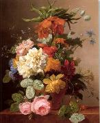 Floral, beautiful classical still life of flowers.088 unknow artist
